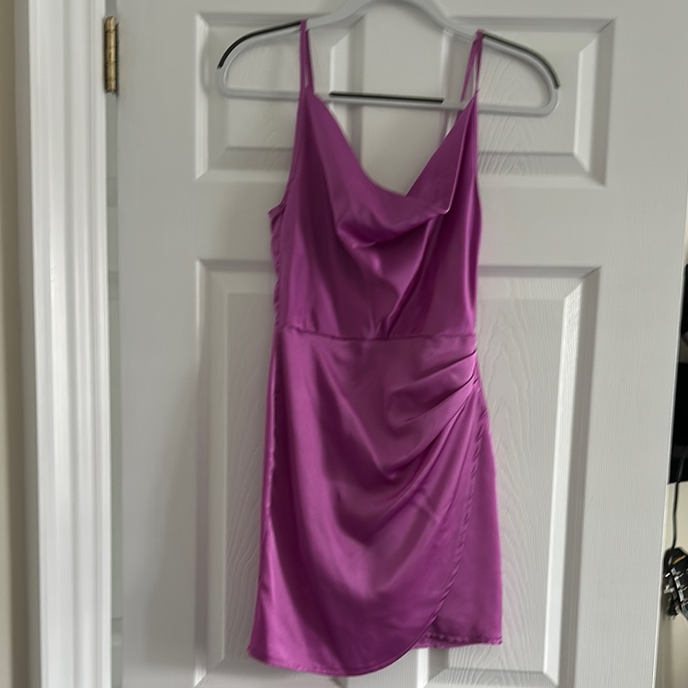 superdown Pink Satin Dress